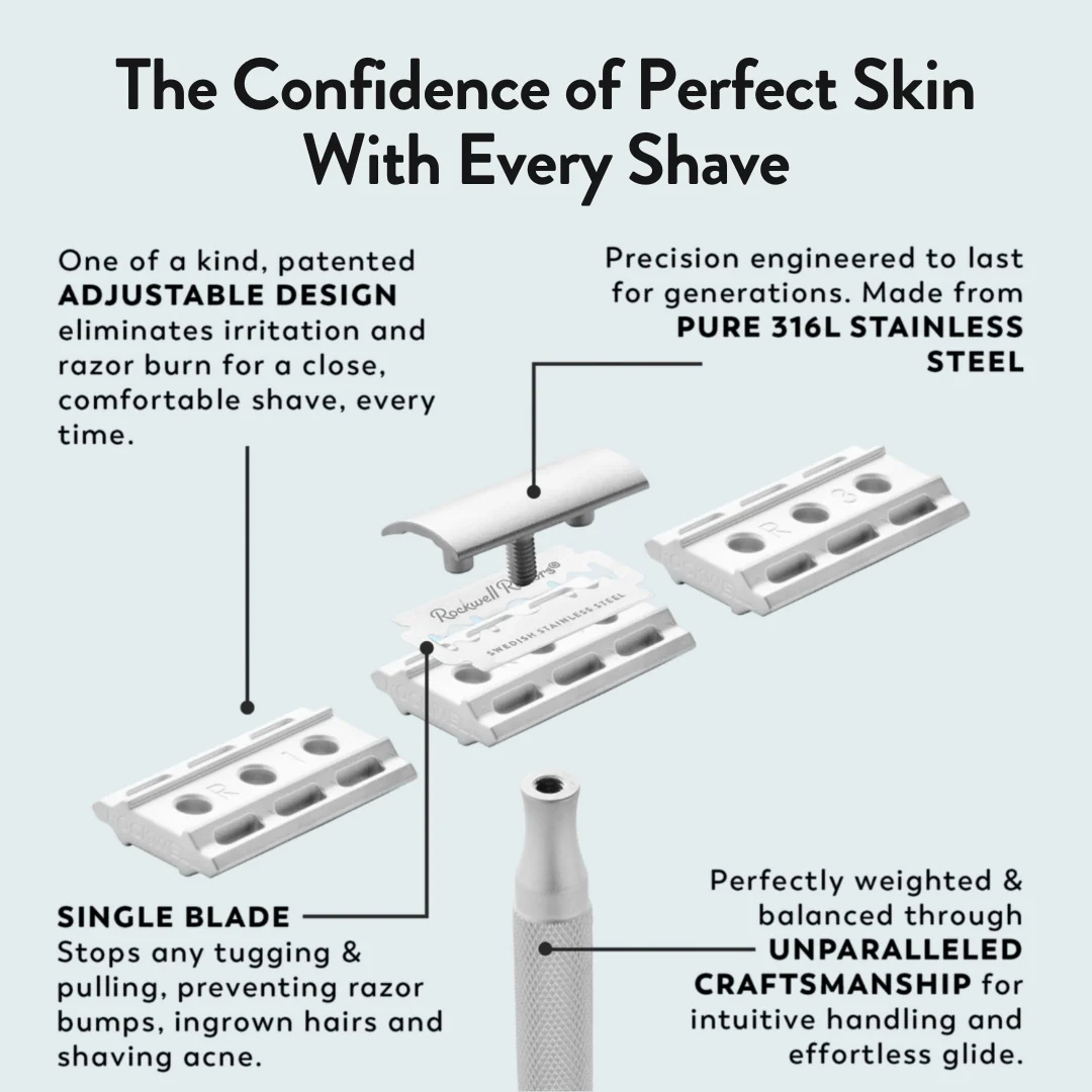 Rockwell 6S Adjustable Stainless Steel Razor - Image 6